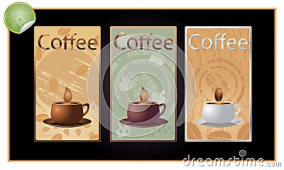 Set of coffee banners vector Vector Illustration