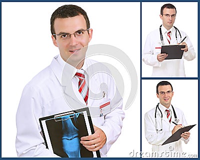 Set (collage) of doctor Stock Photo