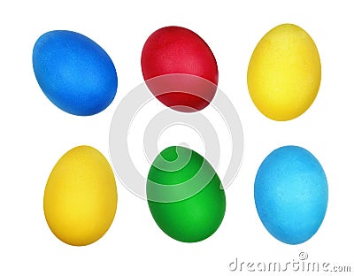 Set of cololrful Easter eggs Stock Photo