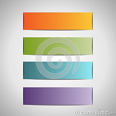 Set of color banners, stickers, labels. Vector Vector Illustration