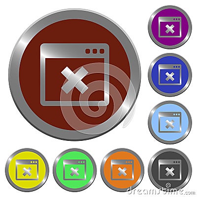 Color application cancel buttons Stock Photo
