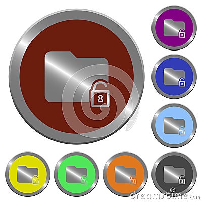 Color unlock folder buttons Stock Photo