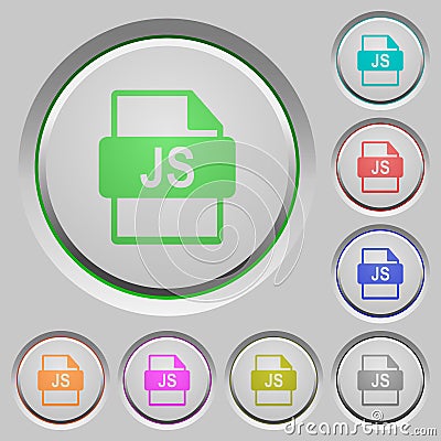 JS file format push buttons Stock Photo