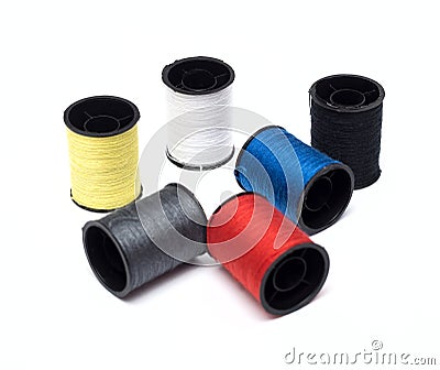 Set of color threads Stock Photo