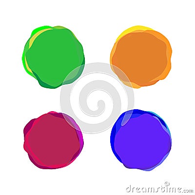 Set of color vector paint blobs Vector Illustration
