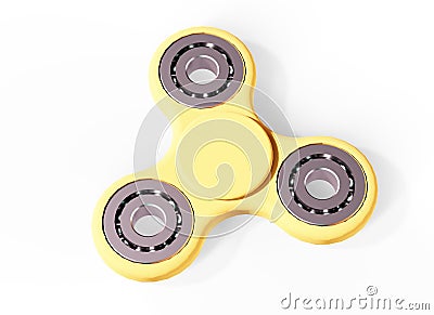 Set of colored fidget spinners, 3D rendering Stock Photo