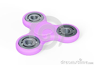 Set of colored fidget spinners, 3D rendering Stock Photo