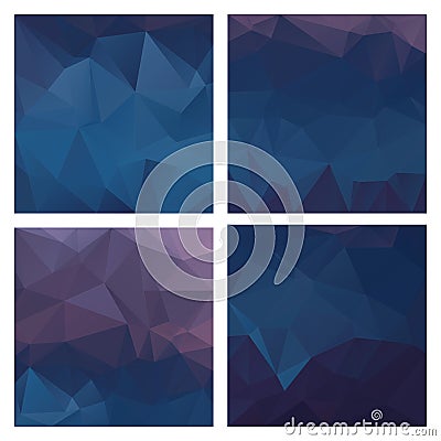 Set of colored vector patterns in geometric style Vector Illustration