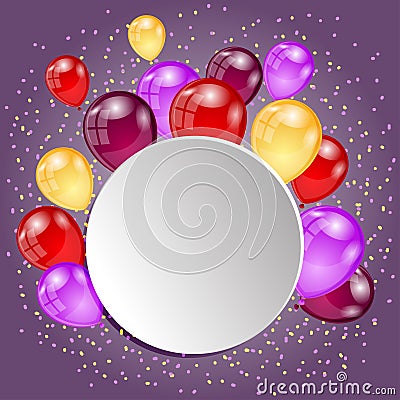 Set of colorful balloons Vector Illustration