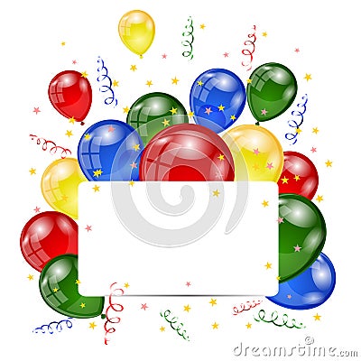 Set of colorful balloons Vector Illustration