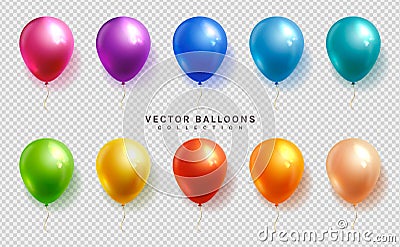 Set of colorful balloons. Vector Vector Illustration