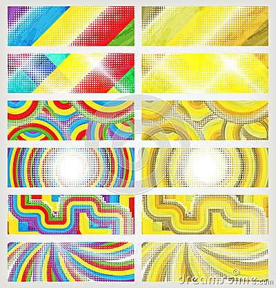 A set of colorful banners Vector Illustration