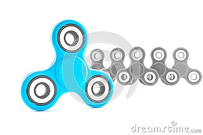 Set of colorful fidget spinners Cartoon Illustration