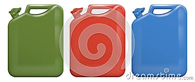 Set of colorful fuel canister. Vector illustration Vector Illustration