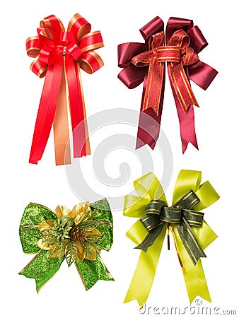 Set of colorful Ribbon Bows Stock Photo