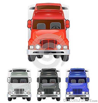 Set of colorful truck Vector Illustration