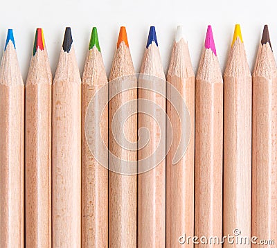 Set of coloring pencils Stock Photo