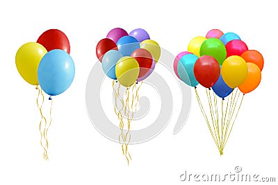 Set of colourful balloons Vector Illustration