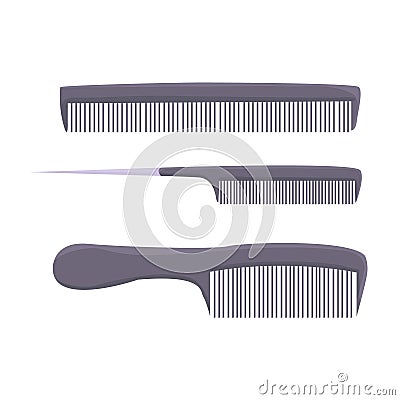 Set of combs. hairdresser tools. barbershop. accessories for beauty. beauty saloon. Stock Photo