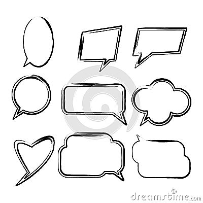 Set of comic speech bubbles. Vector Illustration