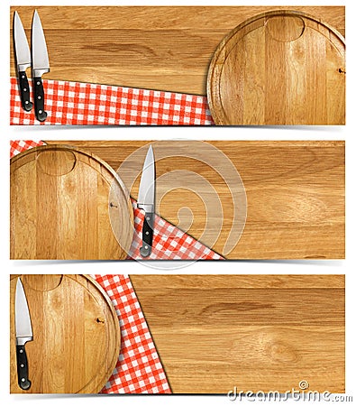 Set of Cooking Banners Stock Photo