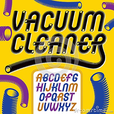 Set of cool vector upper case rounded alphabet letters, abc isolated. Trendy italic type font, script from a to z can be used in Vector Illustration