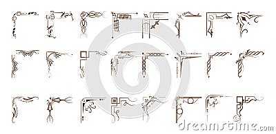 Set of corners. Vector Illustration