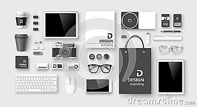 Set of corporate identity and branding. Vector Vector Illustration