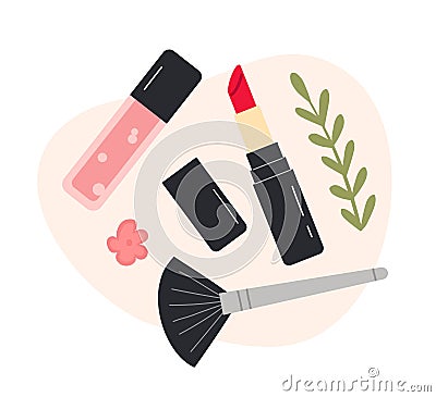 Set of cosmetics Vector Illustration