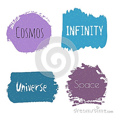 Set of cosmos, infinity, Universe, space design templates Vector Illustration