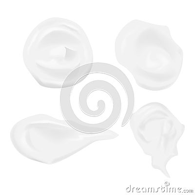 Set of cream elements. Skin cream. Vector Illustration