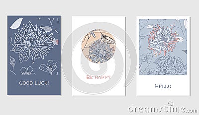 Set of creative cards Stock Photo
