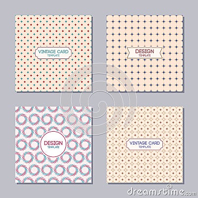 Set of 4 creative cover templates. Vector Illustration