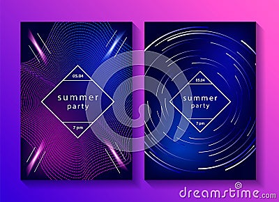 Set of creative music posters. Vector Illustration