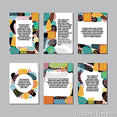 Set of creative universal design. Abstract background with abstract elements. Vector Illustration