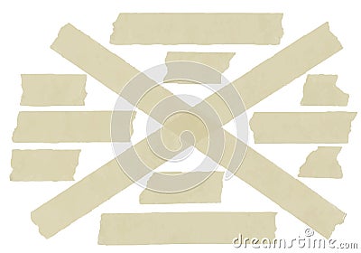 Set of cross adhesive tape. Vector illustration Vector Illustration