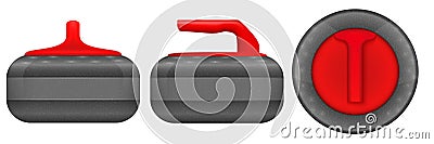 Set of Curling stones Vector Illustration