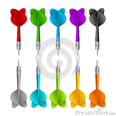 Set of darts. Vector color game concept Vector Illustration