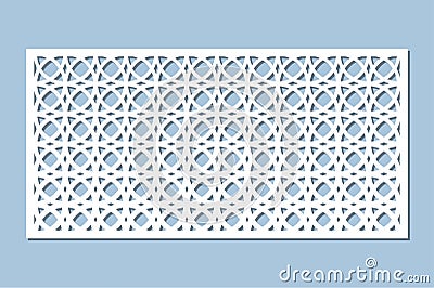 Set decorative card for cutting. Arabesque pattern. Laser cut panel. Ratio 1:2. Vector illustration Vector Illustration