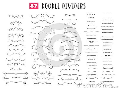 Set of decorative elements. Vector Illustration