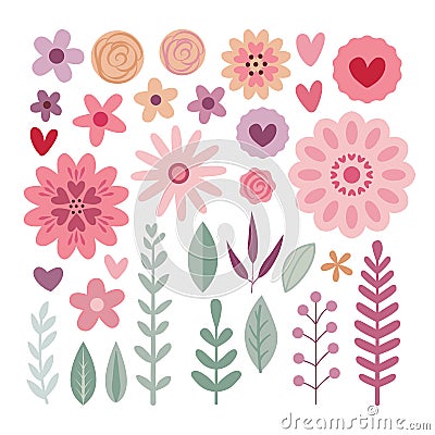 A set of decorative elements Vector Illustration