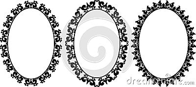 Oval frames Vector Illustration