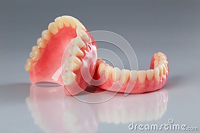 A set of dentures Stock Photo