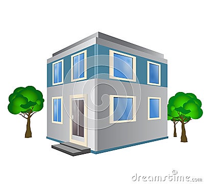 Set of detailed isometric city buildings. 3d vector isometric city Vector Illustration