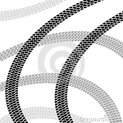 Set of detailed tire prints Vector Illustration