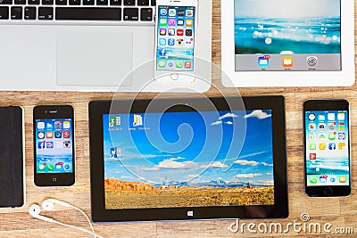 Set of devices Editorial Stock Photo
