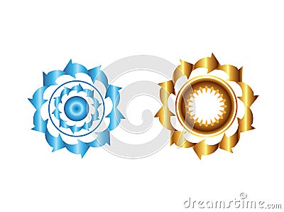 Set of Different arrow circles isolated on the white Vector Illustration