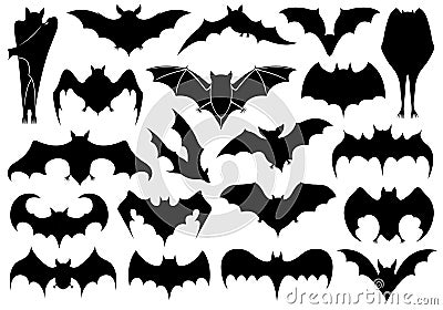 Set of different bats Vector Illustration