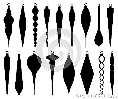 Set of different Christmas decorations Vector Illustration