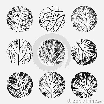 Set of different hand drawn grunge textures Vector Illustration